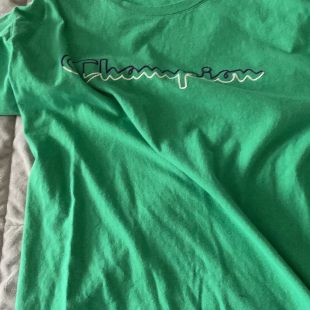 Green Champion T Shirt mens medium